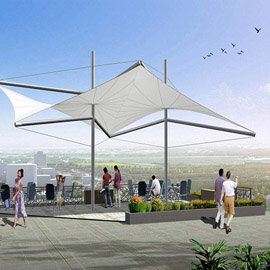 廣場(chǎng)景觀(guān)膜結(jié)構(gòu)展示五